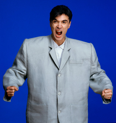 1983 --- David Byrne Wearing Big Suit --- Image by © Deborah Feingold/Corbis
